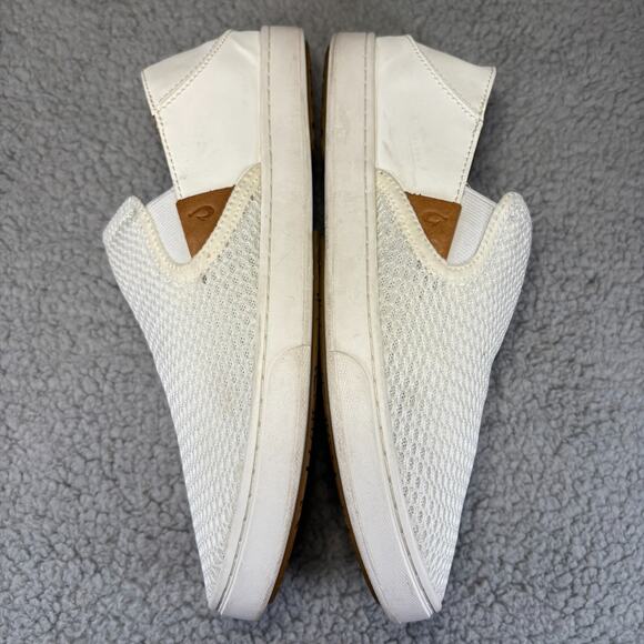 OLUKAI Pehuea Shoes Womens 9.5 Slip On Comfort Sneakers 20271-WBWB Minimalist - Picture 8 of 12